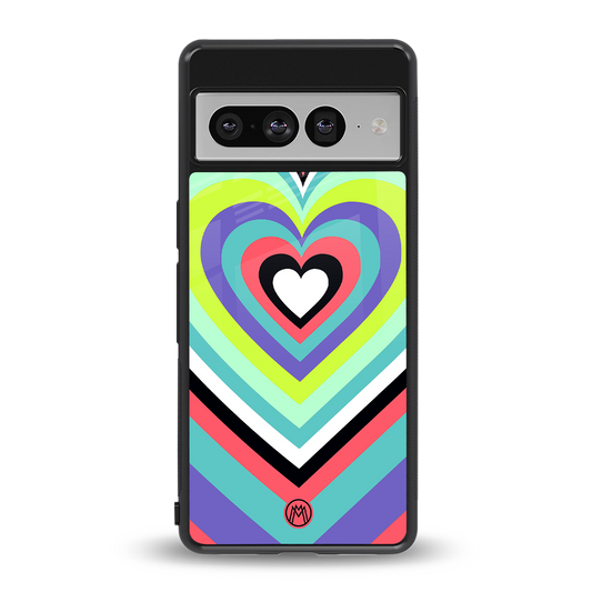 y2k sweet fusion pink hearts back phone cover | glass case for google pixel 7 pro