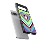 y2k sweet fusion pink hearts back phone cover | glass case for google pixel 7 pro