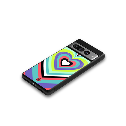 y2k sweet fusion pink hearts back phone cover | glass case for google pixel 7 pro