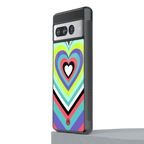 y2k sweet fusion pink hearts back phone cover | glass case for google pixel 7 pro