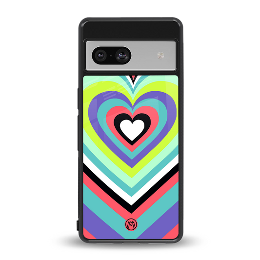y2k sweet fusion pink hearts back phone cover | glass case for Google Pixel 7A