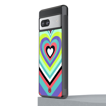 y2k sweet fusion pink hearts back phone cover | glass case for Google Pixel 7A