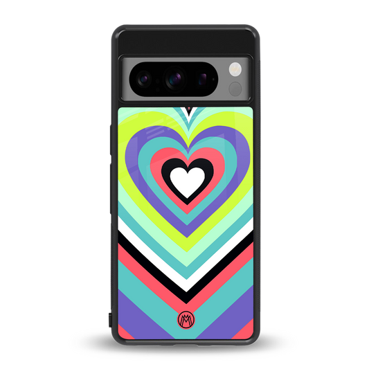 y2k sweet fusion pink hearts back phone cover | glass case for google pixel 8 pro