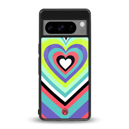 y2k sweet fusion pink hearts back phone cover | glass case for google pixel 8 pro