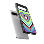 y2k sweet fusion pink hearts back phone cover | glass case for google pixel 8 pro