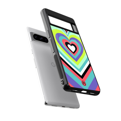 y2k sweet fusion pink hearts back phone cover | glass case for google pixel 8 pro