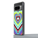 y2k sweet fusion pink hearts back phone cover | glass case for google pixel 8 pro