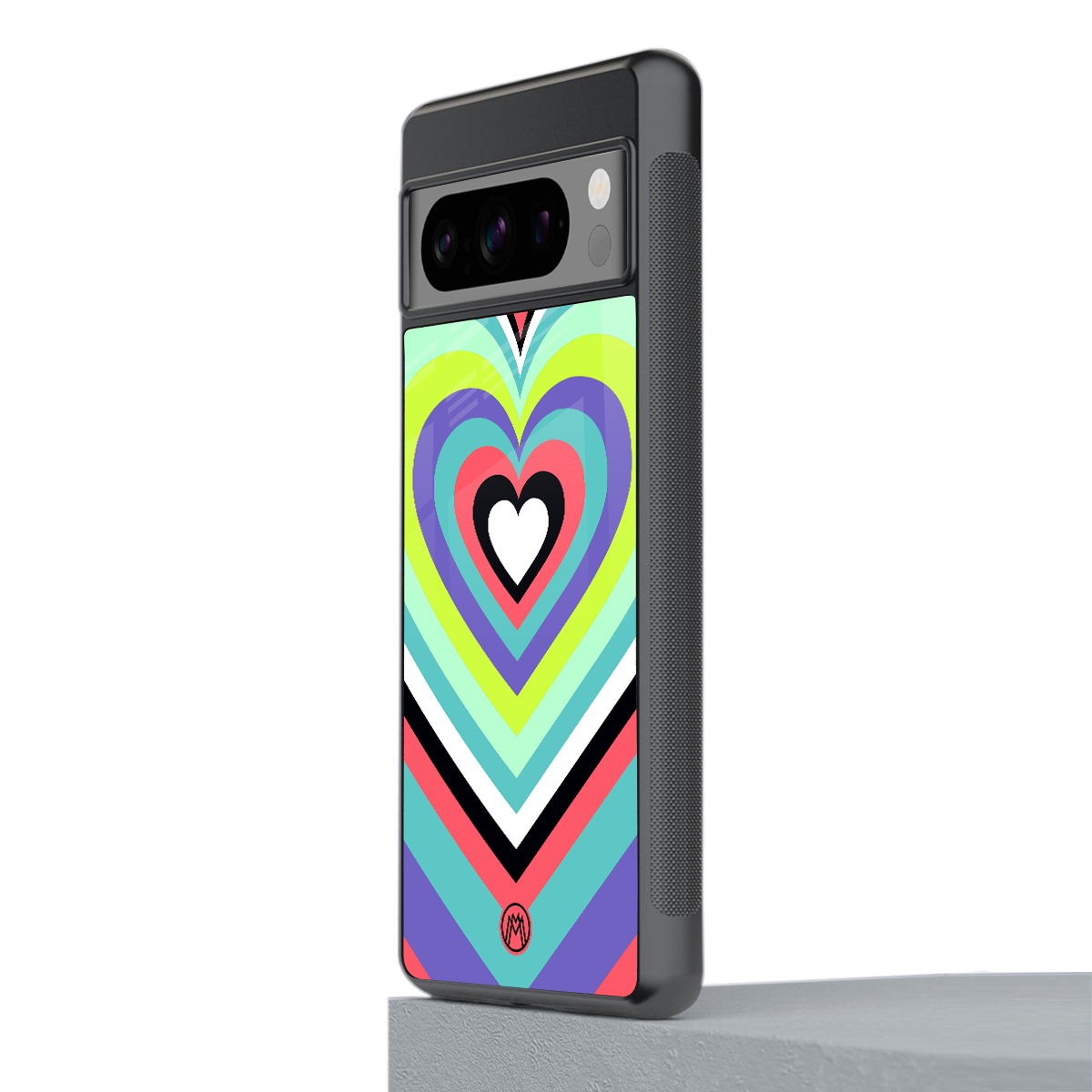 y2k sweet fusion pink hearts back phone cover | glass case for google pixel 8 pro