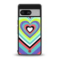 y2k sweet fusion pink hearts back phone cover | glass case for Google Pixel 8