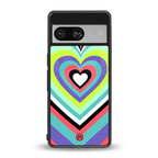 y2k sweet fusion pink hearts back phone cover | glass case for Google Pixel 8