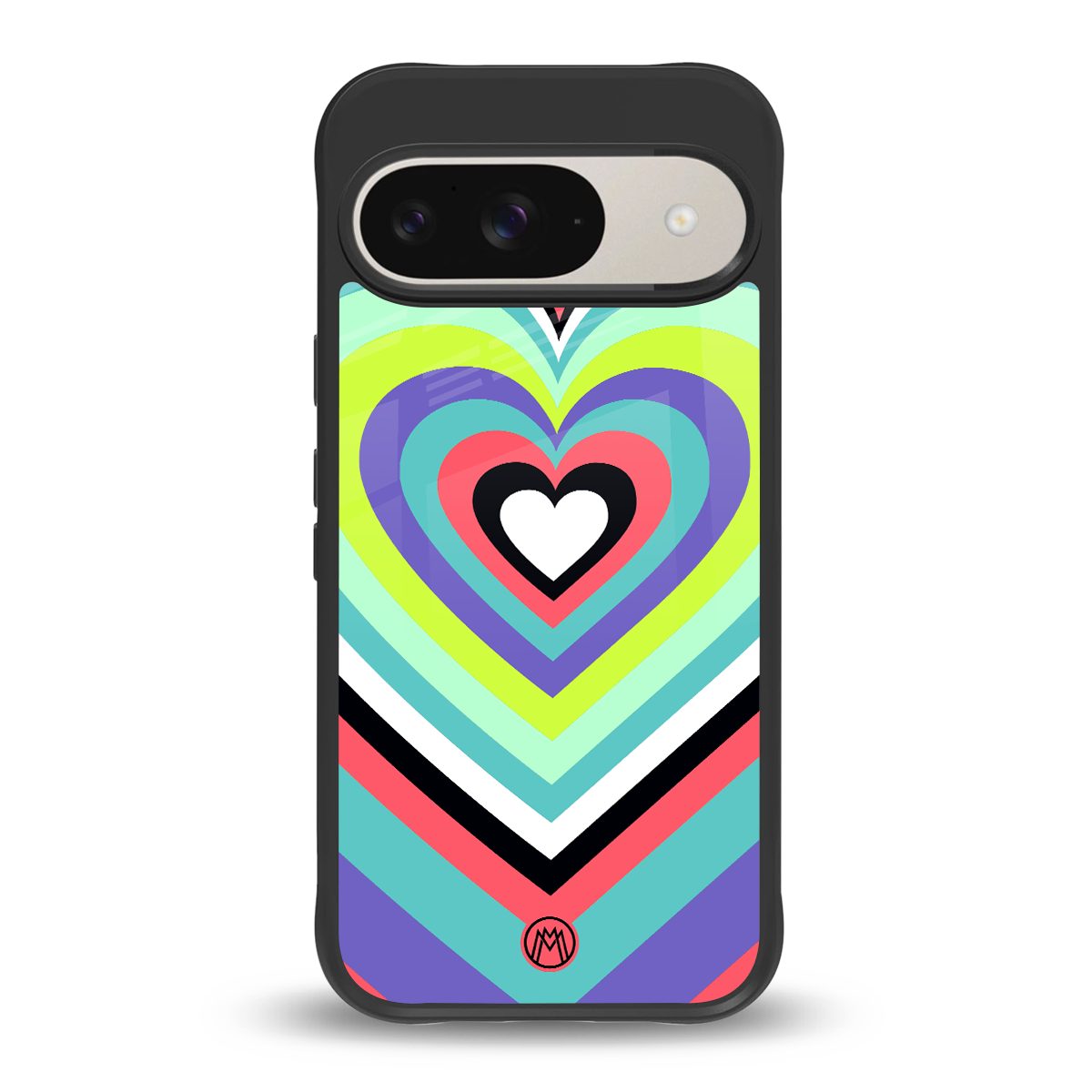 y2k sweet fusion pink hearts back phone cover | glass case for google pixel 9