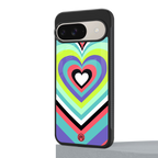 y2k sweet fusion pink hearts back phone cover | glass case for google pixel 9
