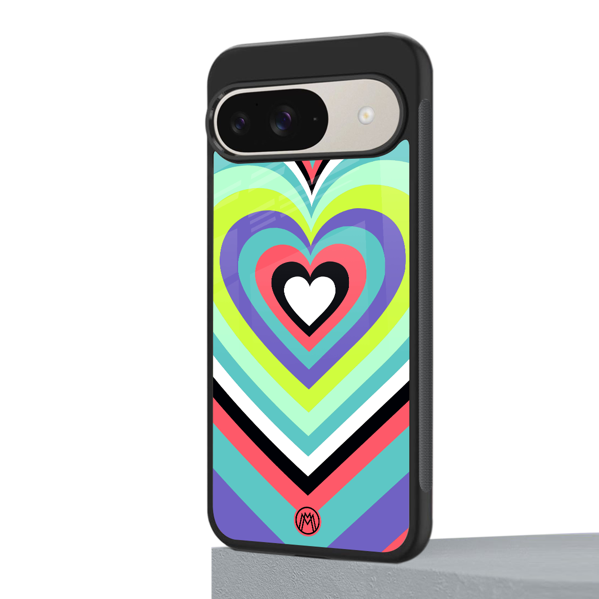 y2k sweet fusion pink hearts back phone cover | glass case for google pixel 9