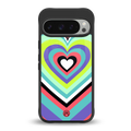 y2k sweet fusion pink hearts back phone cover | glass case for google pixel 9 pro