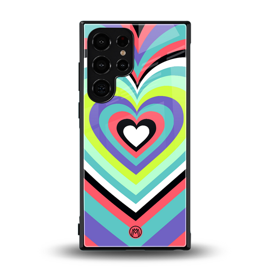y2k sweet fusion pink hearts back phone cover | glass case for samsung galaxy s24 ultra