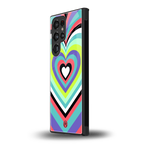 y2k sweet fusion pink hearts back phone cover | glass case for samsung galaxy s23 ultra