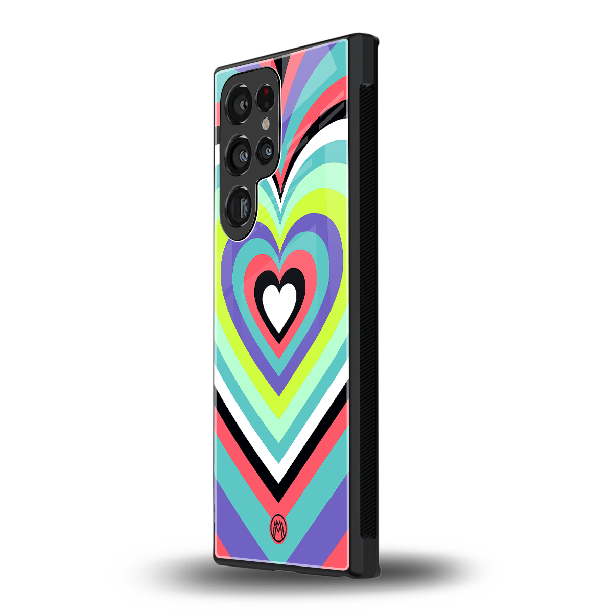 y2k sweet fusion pink hearts back phone cover | glass case for samsung galaxy s23 ultra