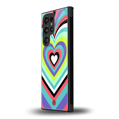 y2k sweet fusion pink hearts back phone cover | glass case for samsung galaxy s23 ultra