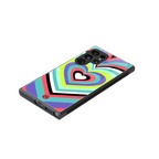 y2k sweet fusion pink hearts back phone cover | glass case for samsung galaxy s23 ultra
