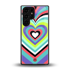 y2k sweet fusion pink hearts back phone cover | glass case for samsung galaxy s25 ultra
