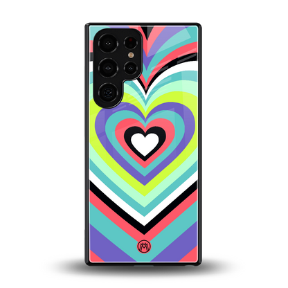 y2k sweet fusion pink hearts back phone cover | glass case for samsung galaxy s25 ultra