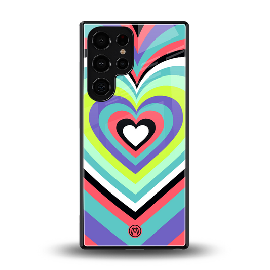 y2k sweet fusion pink hearts back phone cover | glass case for samsung galaxy s25 ultra