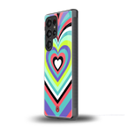 y2k sweet fusion pink hearts back phone cover | glass case for samsung galaxy s25 ultra