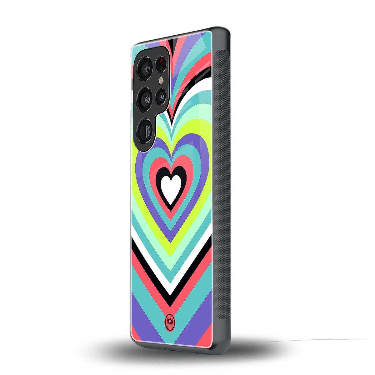 y2k sweet fusion pink hearts back phone cover | glass case for samsung galaxy s25 ultra