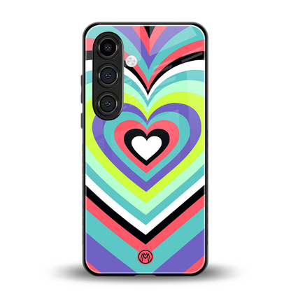 y2k sweet fusion pink hearts back phone cover | glass case for samsung galaxy s23