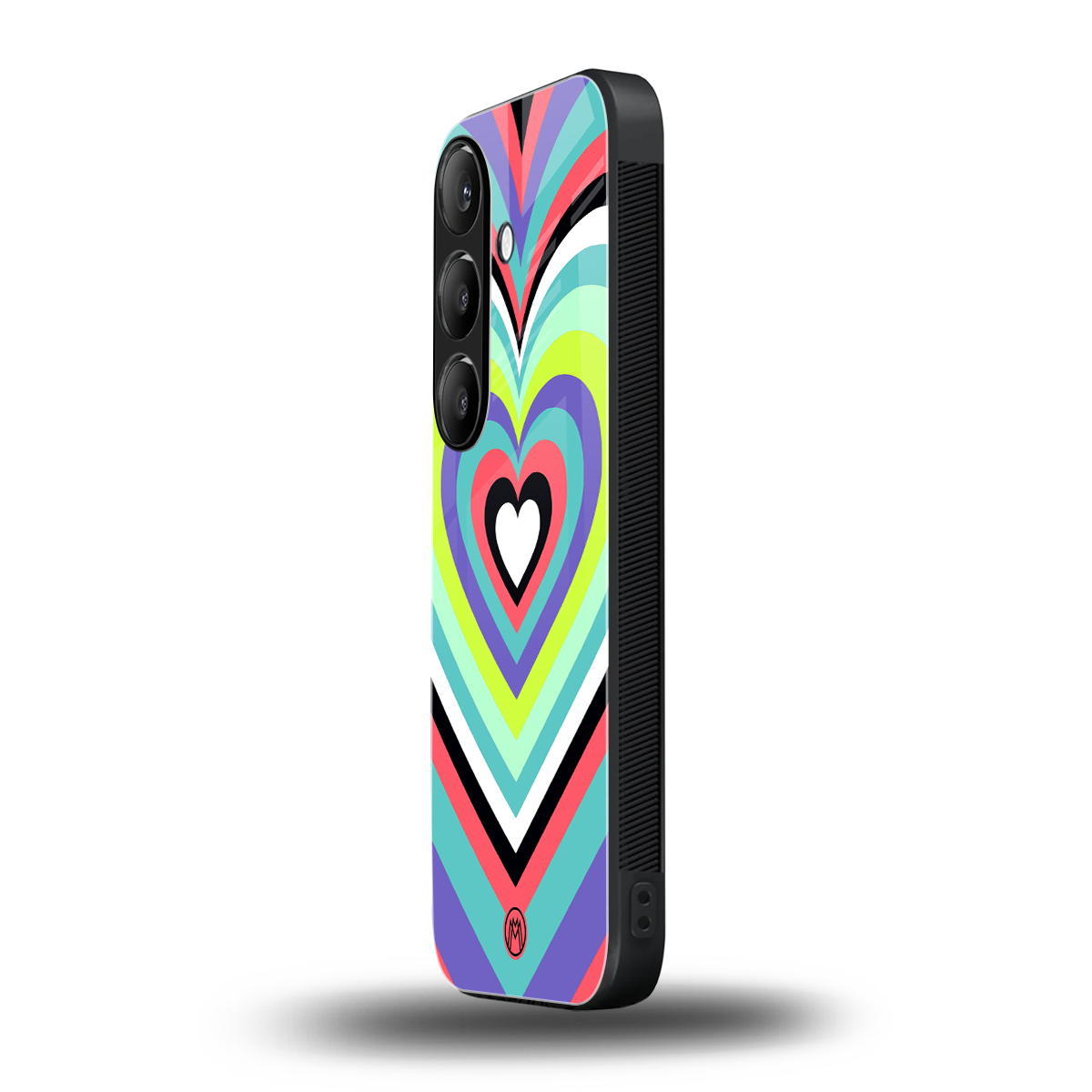 y2k sweet fusion pink hearts back phone cover | glass case for samsung galaxy s24