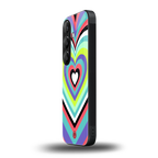 y2k sweet fusion pink hearts back phone cover | glass case for samsung galaxy s25
