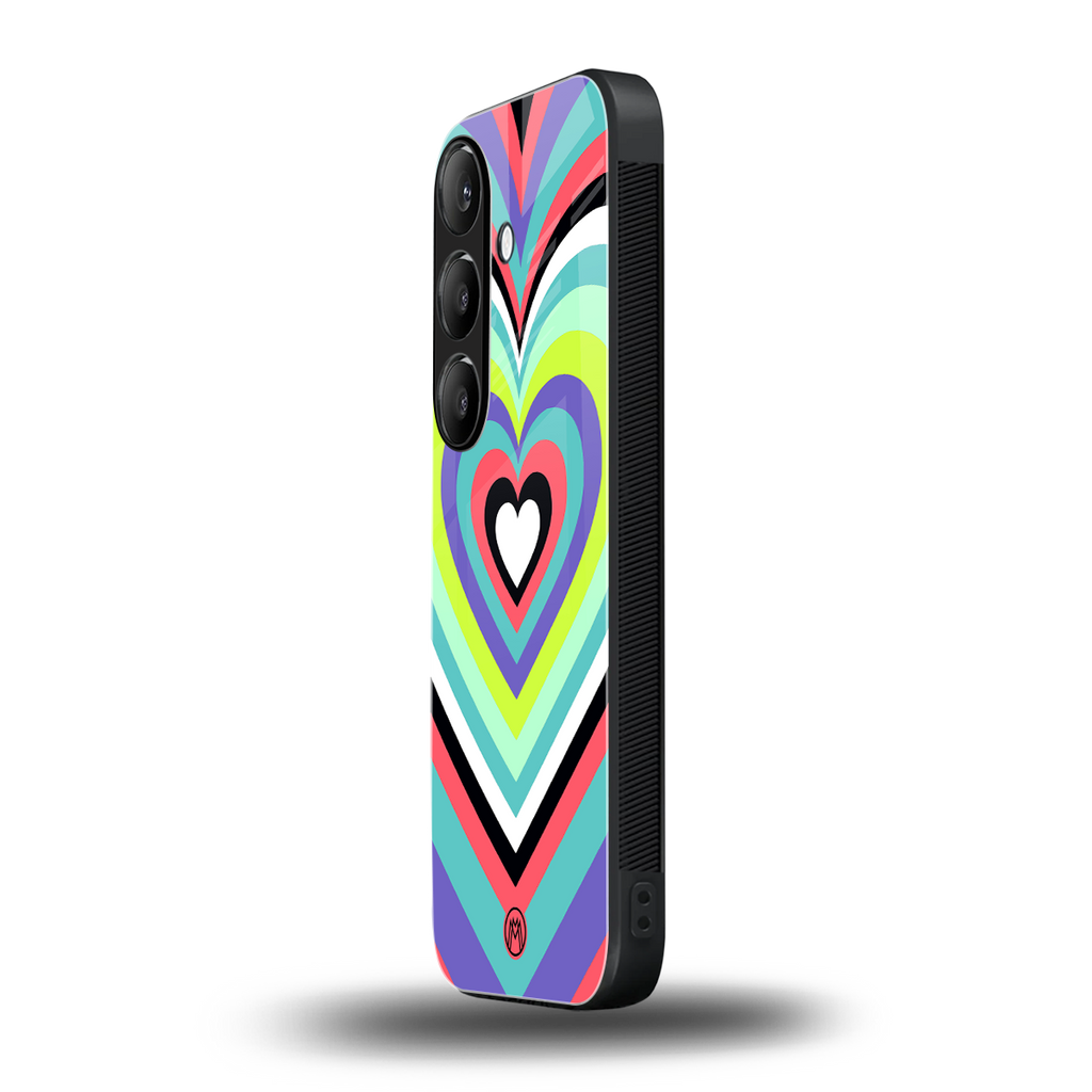 y2k sweet fusion pink hearts back phone cover | glass case for samsung galaxy s24 plus