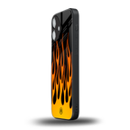y2k yellow flames back phone cover | glass case for iphone 16