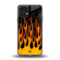 y2k yellow flames back phone cover | glass case for nothing phone 1