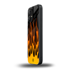y2k yellow flames back phone cover | glass case for nothing phone 1