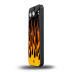 y2k yellow flames back phone cover | glass case for oneplus nord 4