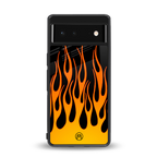y2k yellow flames back phone cover | glass case for Google Pixel 6A