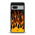 y2k yellow flames back phone cover | glass case for Google Pixel 7A