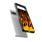 y2k yellow flames back phone cover | glass case for Google Pixel 7A