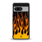 y2k yellow flames back phone cover | glass case for Google Pixel 8