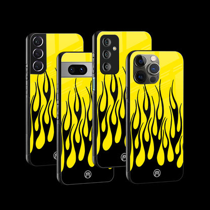 Y2k Black Flames Phone Cover | Glass Case