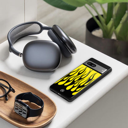 y2k black flames back phone cover | glass case for iphone 16
