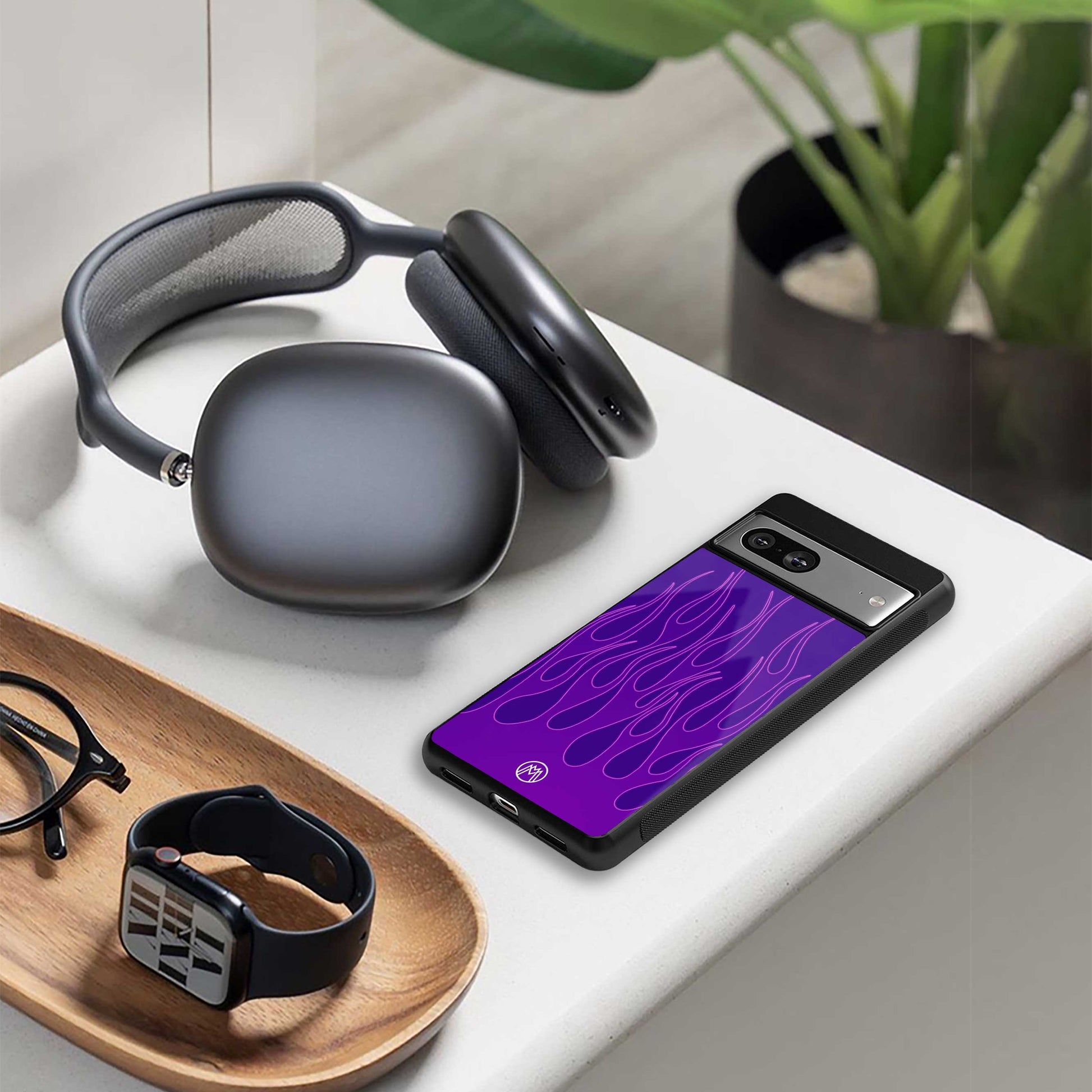 y2k magenta flames back phone cover | glass case for iphone 14