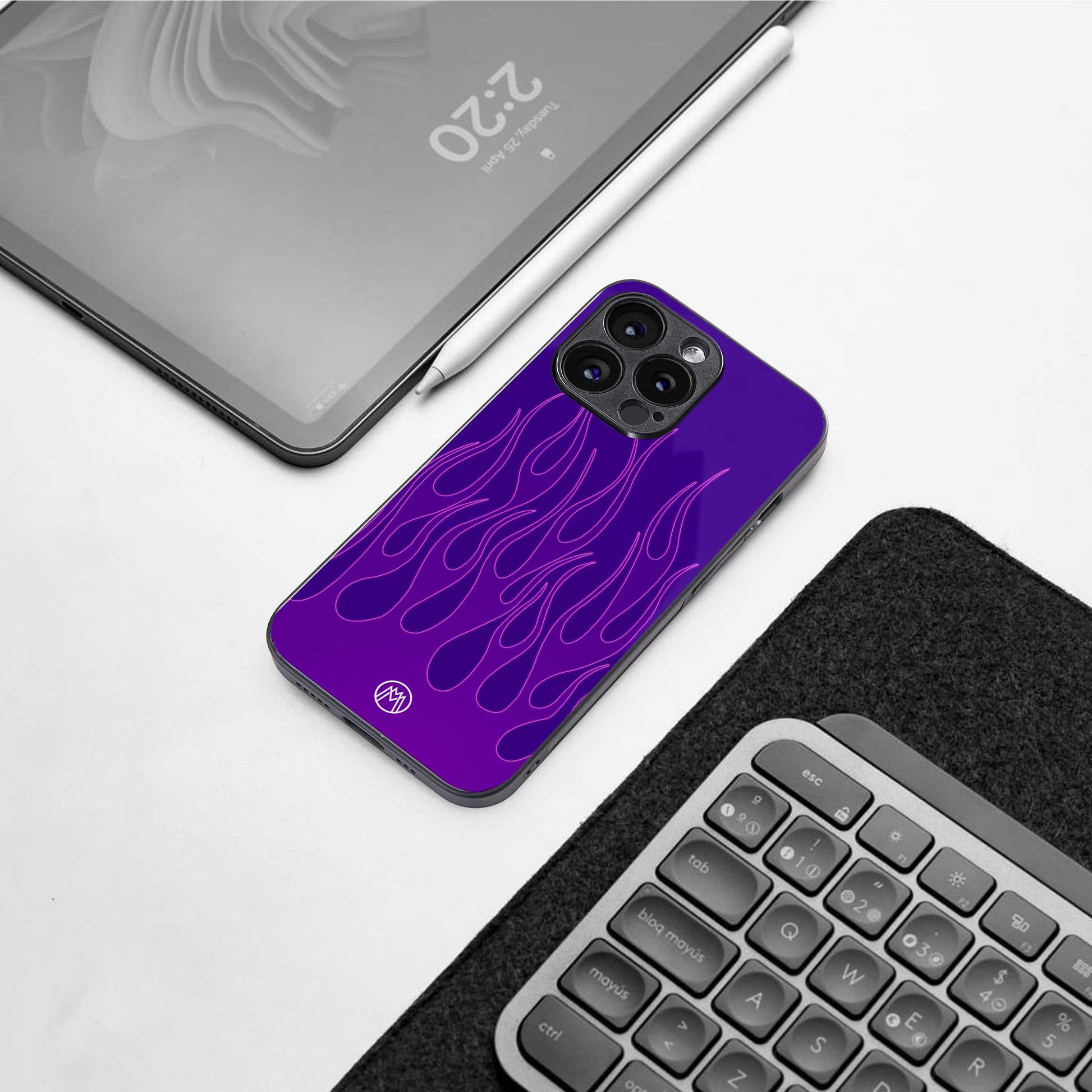 y2k magenta flames back phone cover | glass case for samsung galaxy s23 plus