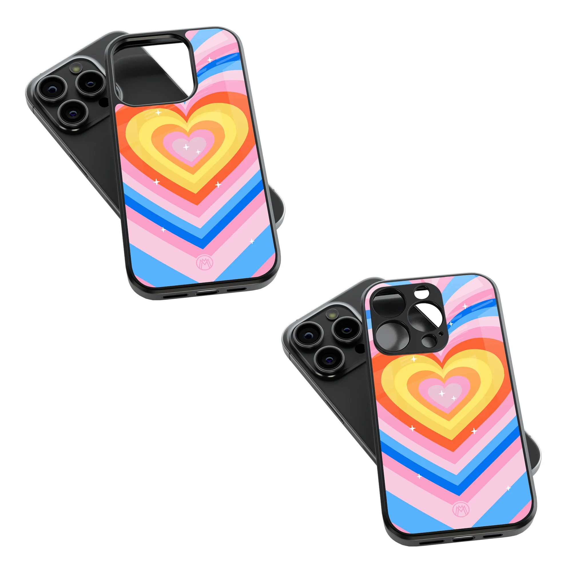 Trendy Glass Back Mobile Case for iPhone, Samsung, Redmi, OnePlus, Google Pixel, Motorola