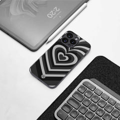 Y2k Retro Black Hearts Phone Cover | Glass Case