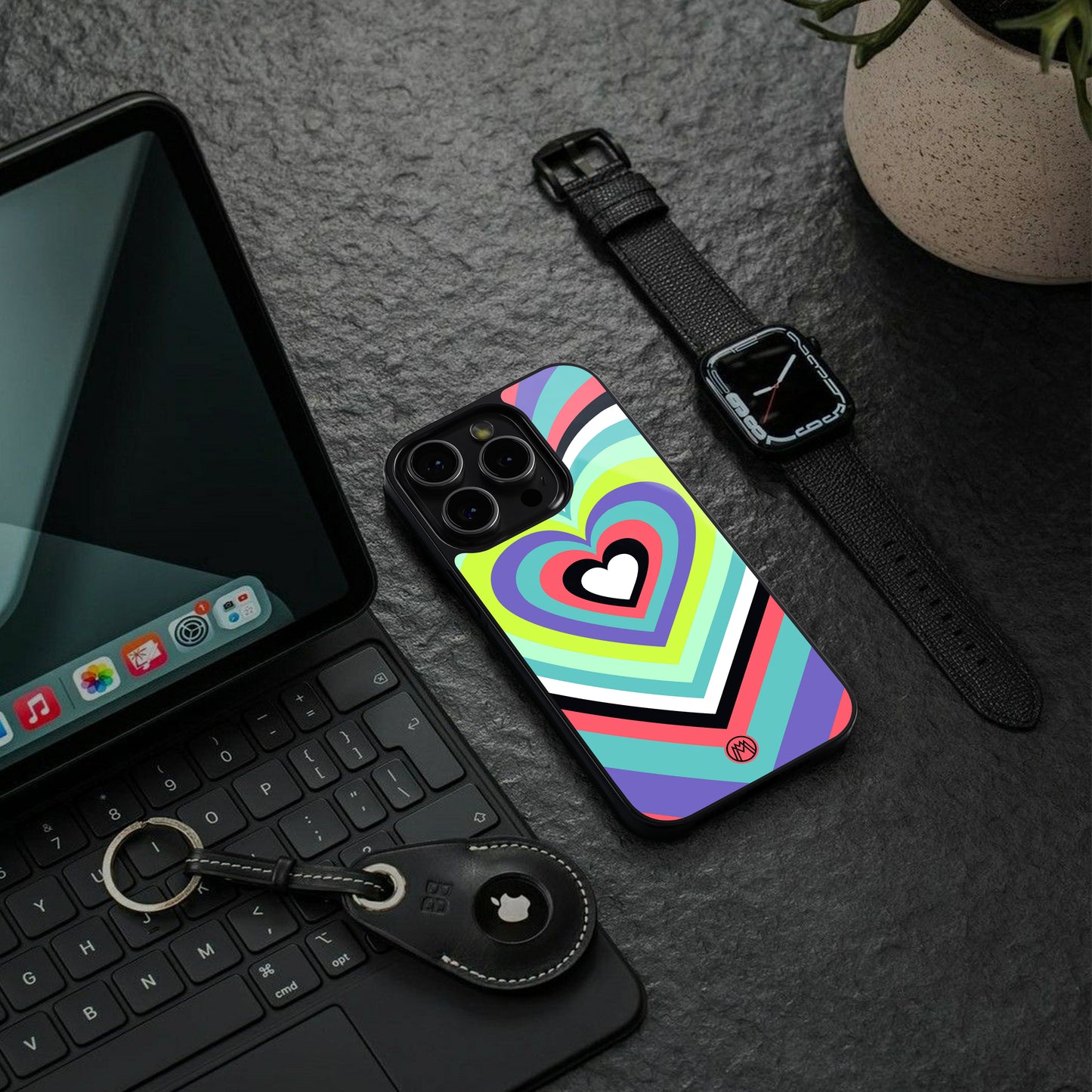 y2k sweet fusion pink hearts back phone cover | glass case for iphone 16