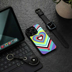 y2k sweet fusion pink hearts back phone cover | glass case for oneplus nord ce 4 lite