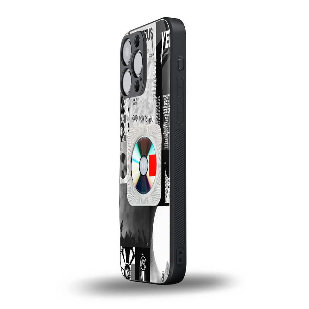 yeezus back phone cover | glass case for iphone 13 pro max