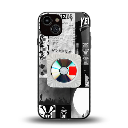 yeezus back phone cover | glass case for iphone 13